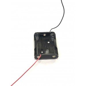 Suporte 3 Pilhas Pequenas AA Canoa Preto - SP3003