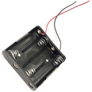 Suporte 4 Pilhas Pequenas AA Canoa Preto - SP4410