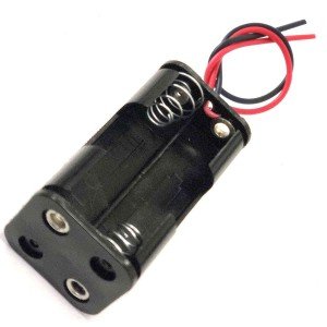 Suporte 4 Pilhas Pequenas AA Dois Lados Preto - SP4005 Suporte 4 Pilhas Pequenas AA Dois Lados Preto - SP4005