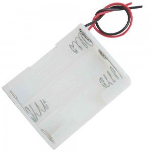 Suporte 6 Pilhas Pequenas AA Dois Lados Branco - SP6008 Suporte 6 Pilhas Pequenas AA Dois Lados Branco - SP6008