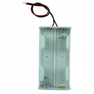 Suporte Para 2 Pilhas Pequenas AA Canoa Branco Com 100 Peças Suporte Para 2 Pilhas Pequenas AA Canoa Branco Com 100 Peças