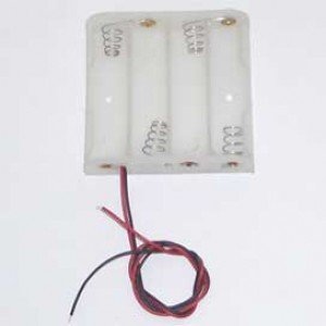 Suporte Para 4 Pilhas Pequenas AA Canoa Branco Suporte Para 4 Pilhas Pequenas AA Canoa Branco