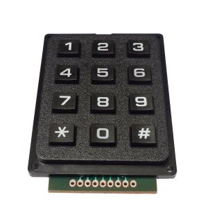 Teclado Matricial Rígido Karet 4x3 Teclas Teclado Matricial Rígido Karet 4x3 Teclas