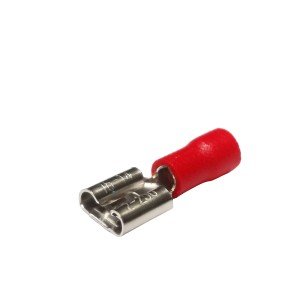 Terminal Faston Fêmea FDD-2-250 Isolado Vermelho Terminal Faston Fêmea FDD-2-250 Isolado Vermelho