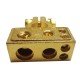 Terminal de Bateria 4 Vias Dourado Pólo Negativo Terminal de Bateria 4 Vias Dourado Pólo Negativo