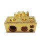 Terminal de Bateria 4 Vias Dourado Pólo Positivo Terminal de Bateria 4 Vias Dourado Pólo Positivo