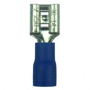 Terminal Faston Femea FDD-2-250 Isolado Azul
