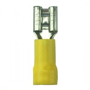 Terminal Faston Femea FDD-5,5-250 Isolado Amarelo