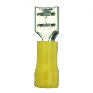Terminal Faston Femea FDD-5,5-250 Isolado Amarelo Terminal Faston Femea FDD-5,5-250 Isolado Amarelo