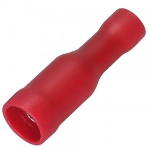 Terminal Tipo Bala Fêmea Vermelho Isolado Terminal Tipo Bala Fêmea Vermelho Isolado