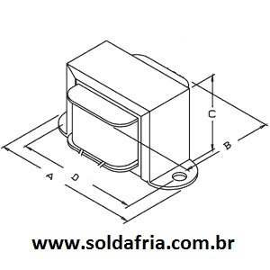 Transformador 30+30V 5A - Entrada 110/220VAC Transformador 30+30V 5A - Entrada 110/220VAC