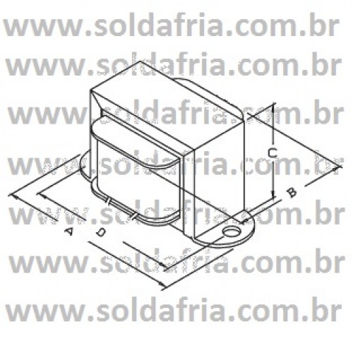 Transformador 9V 1,5A - Entrada 110/220VAC Transformador 9V 1,5A - Entrada 110/220VAC