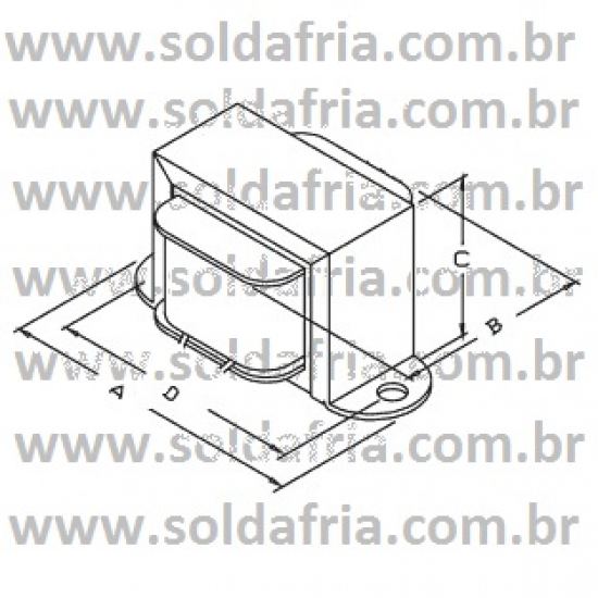 Transformador 4,5+4,5 3A - Entrada 110/220VAC Transformador 4,5+4,5 3A - Entrada 110/220VAC