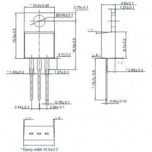 Triac BT151-500R SCR, 12 A, 15mA, 500 V, SOT78