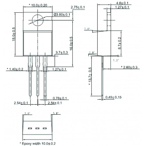 SCR BT151-500C 12 A, 15mA, 500 V, SOT78 SCR BT151-500C 12 A, 15mA, 500 V, SOT78